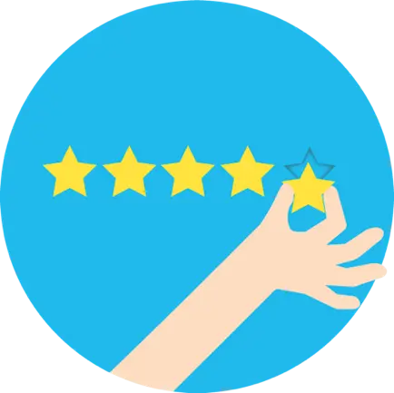 Using their star ratings and reviews